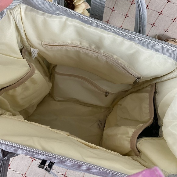 Amilliardi Backpack Gray Diaper Bag Lots of Pockets Insulated Stroller Strap New - Picture 8 of 12